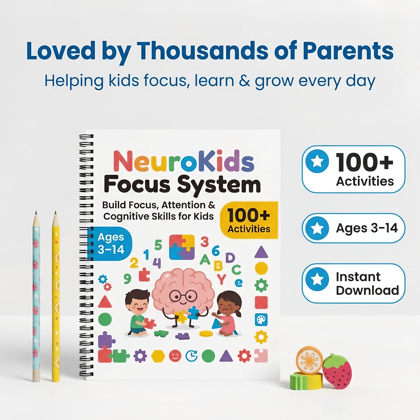 NeuroKids™ +100 Activities to Boost Attention, Focus, and Learning Printed Version