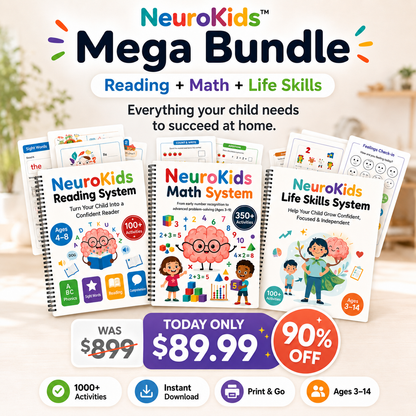 NeuroKids™ Mega-Lernpaket: Mathematik, Lesen & Lebenskompetenzen