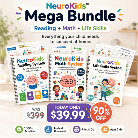 NeuroKids™ Mega Learning Bundle: Math, Reading & Life Skills