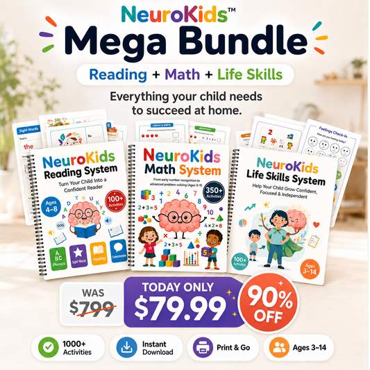 NeuroKids™ Mega Learning Bundle: Math, Reading & Life Skills